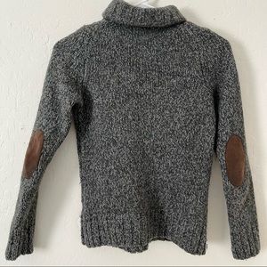 Massimo Dutti wool and mohair gray sweater with elbow patches size S